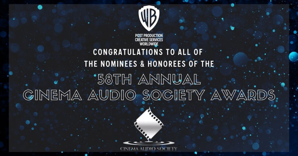 Congratulations to the Nominees of The 58th Annual CAS Awards